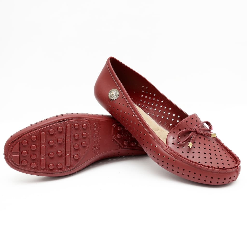 Mocassim Feminina Sapatilha com Enfeite de Lacinho Confortável e Macio em PVC