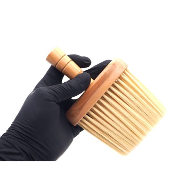 Espanador Pincel de Madeira Pra Remover Cabelo Cerdas Sintéticas Macias Loiro e Cabo 100% de Madeira