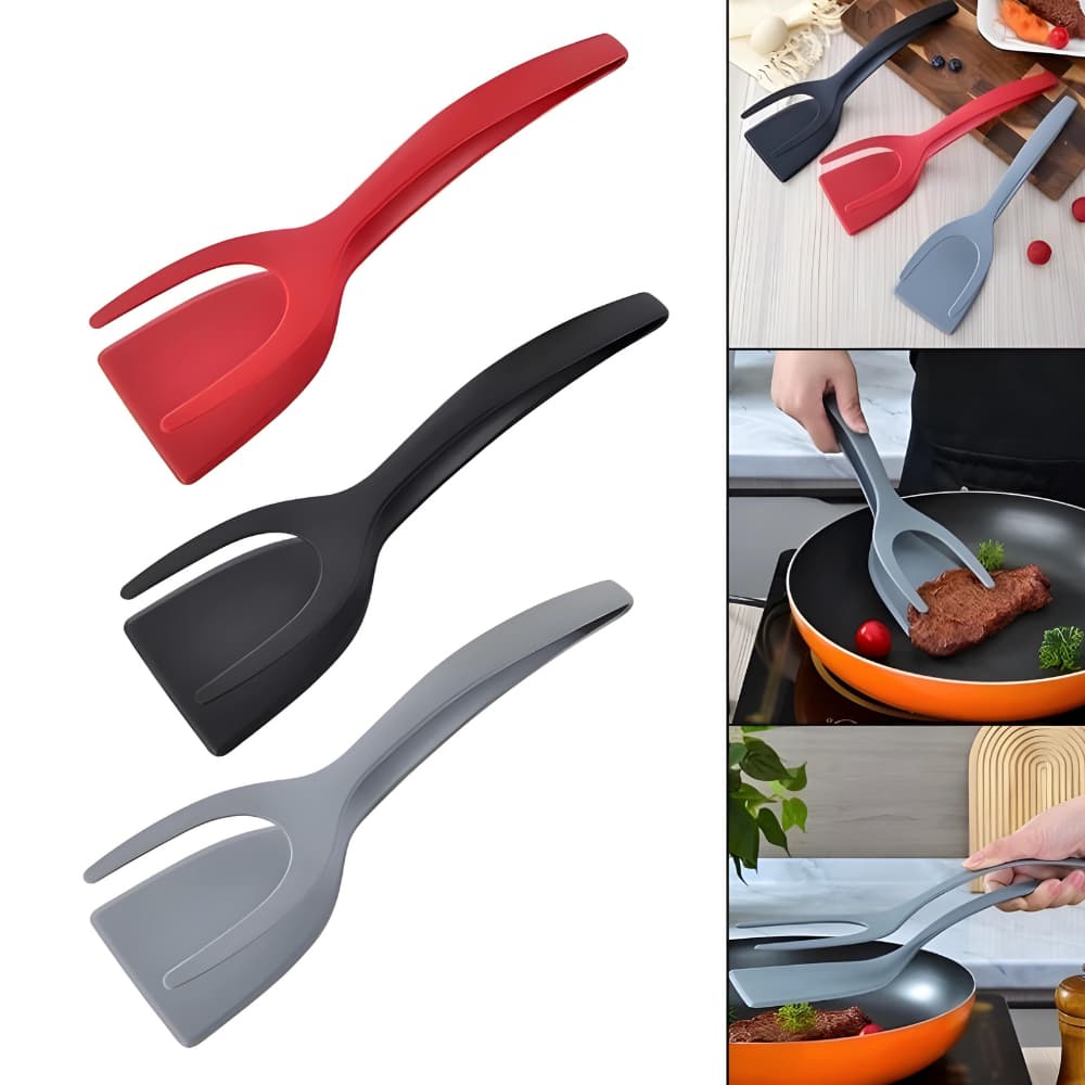 Espatula De Nylon Multiuso Com Pegador Para Ovos Bife Panqueca Tapioca