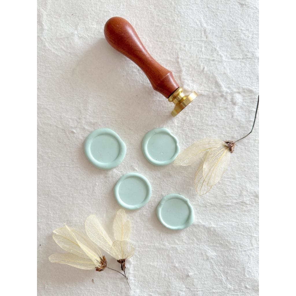 Lacres de cera Cor Verde menta 15un convite de casamento - Envio Imediato