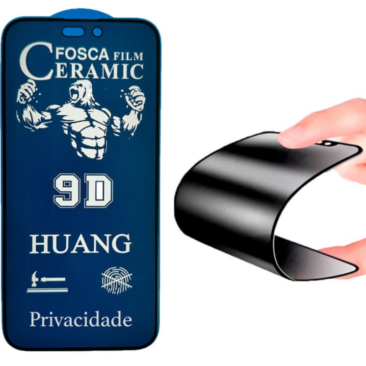 Kit 3/Kit 5 Películas Ceramica Fosca Privacidade 9D Samsung S23 Fe/A54/A55/A14/A15/S20 Fe/A13/A23/A12/M14/M15/A30s