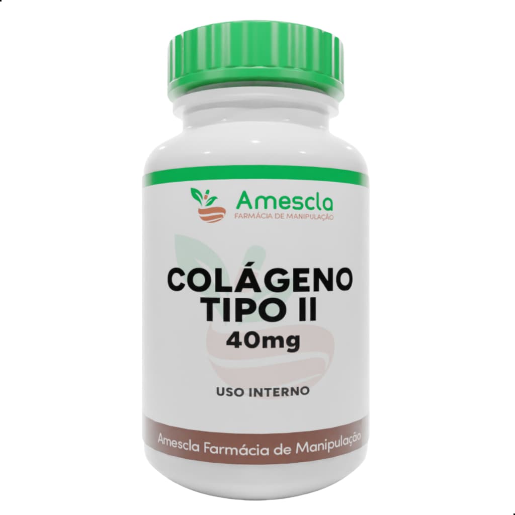 Colágeno Tipo II 40mg Com 60 ou 120 Cápsulas