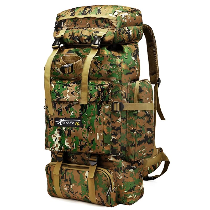 Mochila Grande Camping Espaçosa Camuflada Impermeável Reforçada Espaçosa Trilha Acampamento Viagem