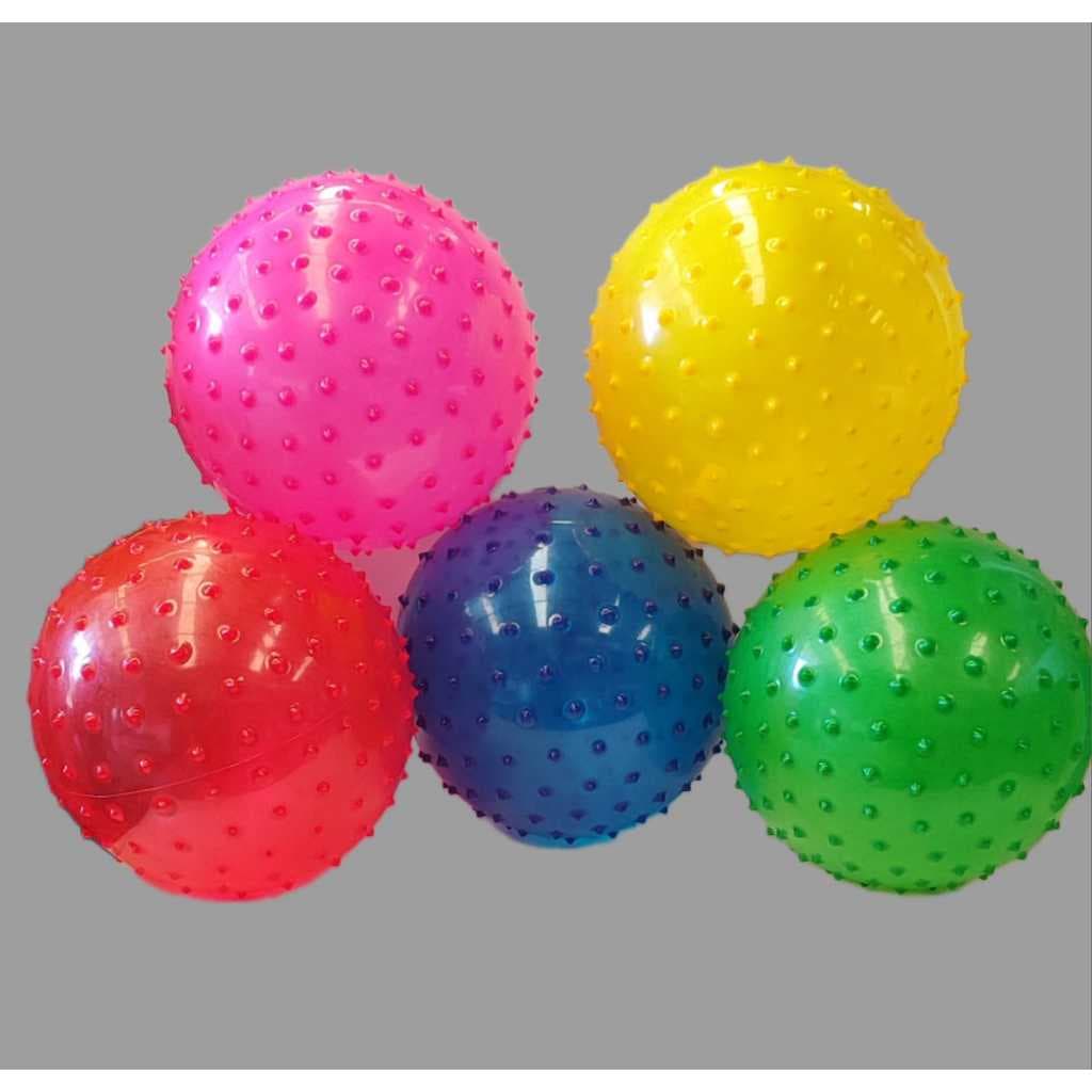 BOLA VINIL ESPINHUDA COLORIDAS 20CM DIAMETRO