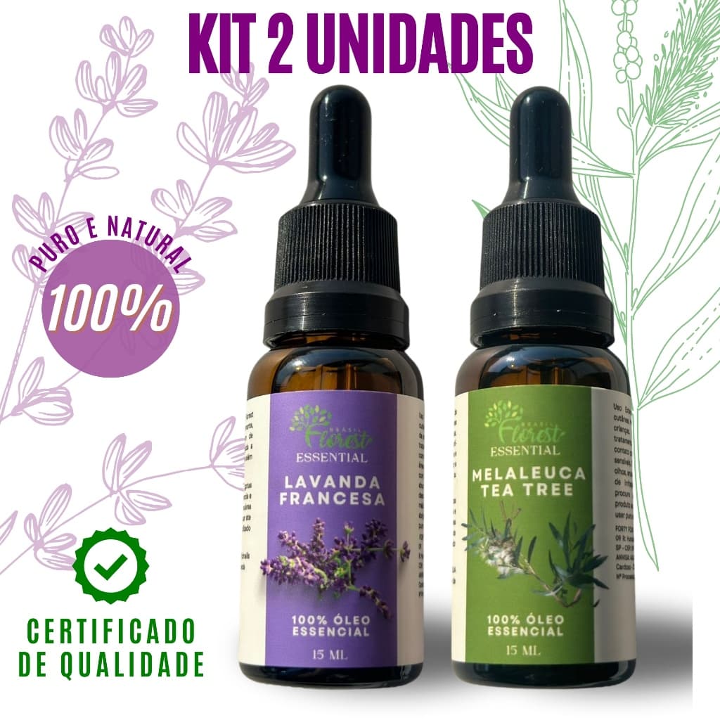 KIT LAVANDA E MELALEUCA CONTA GOTAS