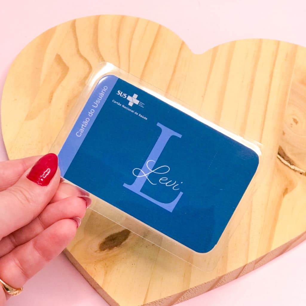 Cartão do SUS Personalizado Minimalista - Menino