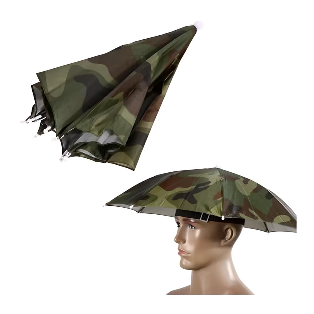 Guarda Sol de Cabeça Chapéu, Pescaria Proteção Camuflado Dobrável Leve...