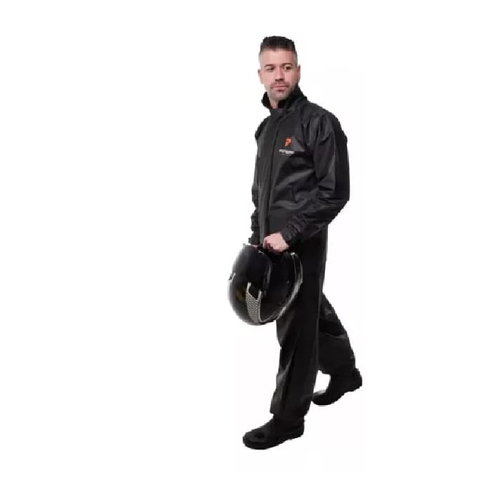 Capa Chuva Moto Pioneira Masculina Combate com Gola Impermeável