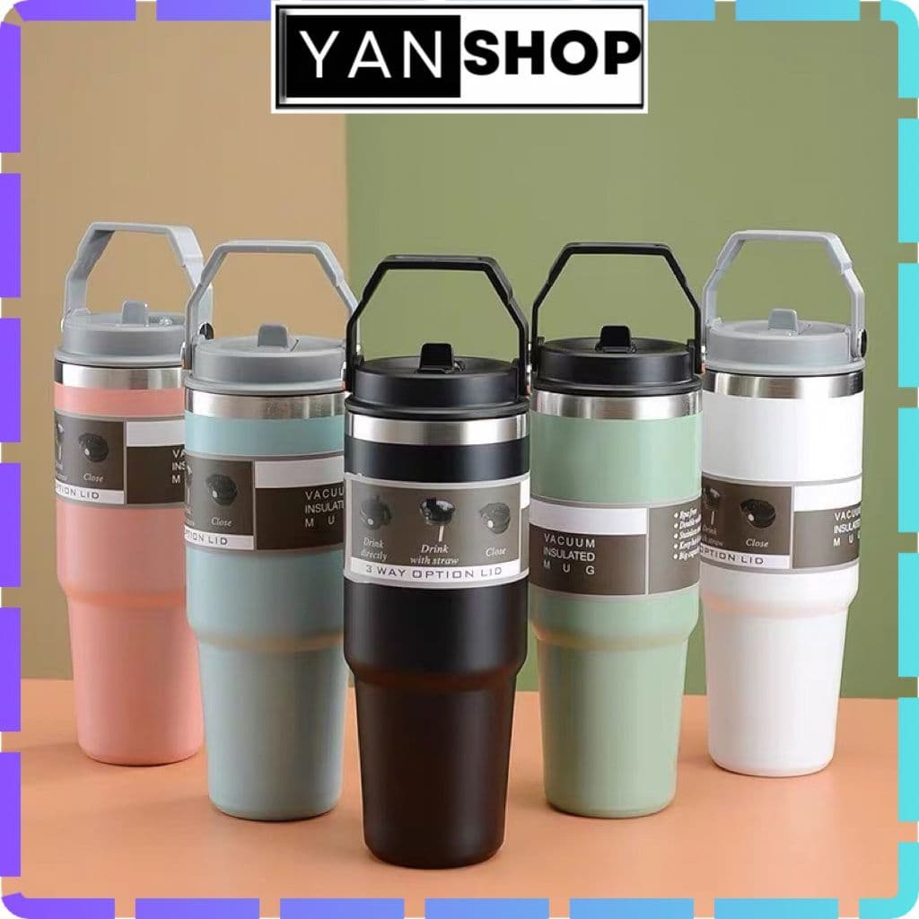 Garrafa COPO Térmica 890ML Portátil Em Barra De Gelo Carro Copo De Café Aço Inoxidável Grande Capacidade Isolamento Térm