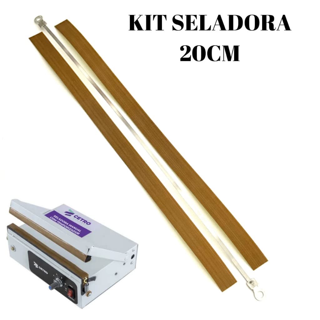 Kit Reparo Resistência fita + Teflon Seladora 20cm Selagem