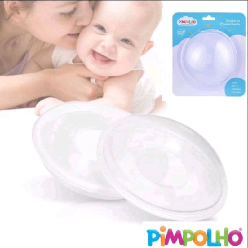 Par Concha protetora coletora de leite base silicone antivazamento Pimpolho