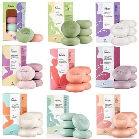 Sabonete em Barra Puro Vegetal Natura Tododia Caixa com 5 Sabonetes 90G Cada