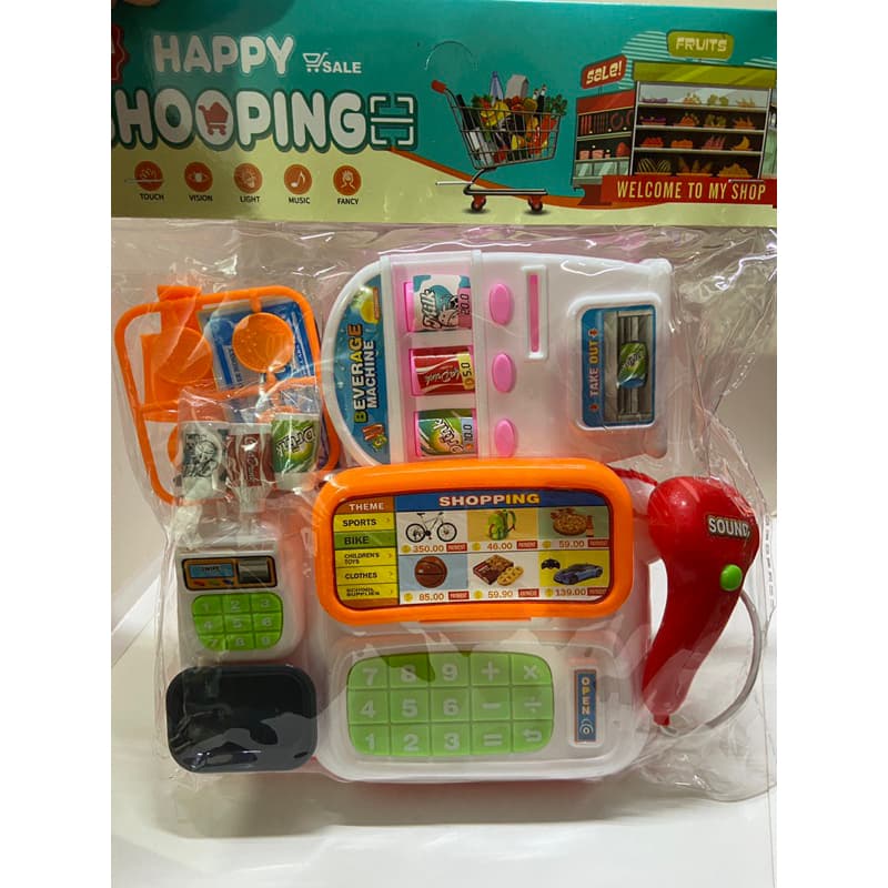 Caixa Registradora Brinquedo Infantil Mercadinho Scanner Luz E Som Maquina Registradora