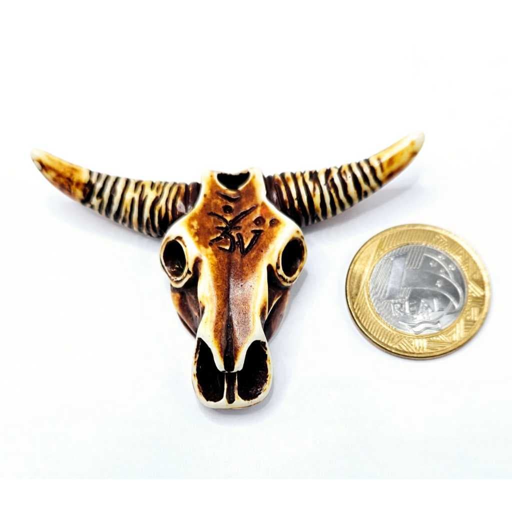 Caveira Boi de Resina Passante -