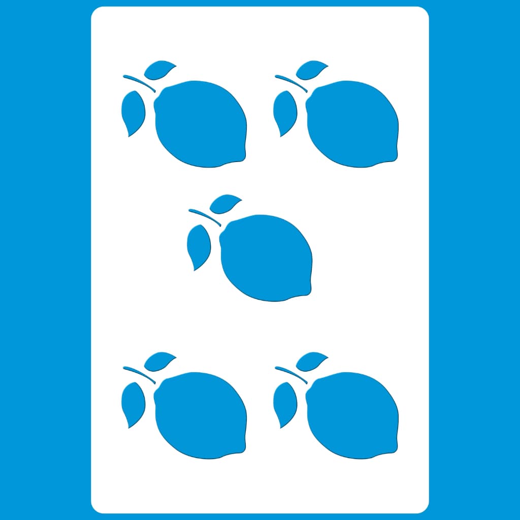 Stencil 8 X 12 Mini Limõezinhos Molde Vazado Pintura Tecido Mdf Madeira Parede Camiseta Pano Prato