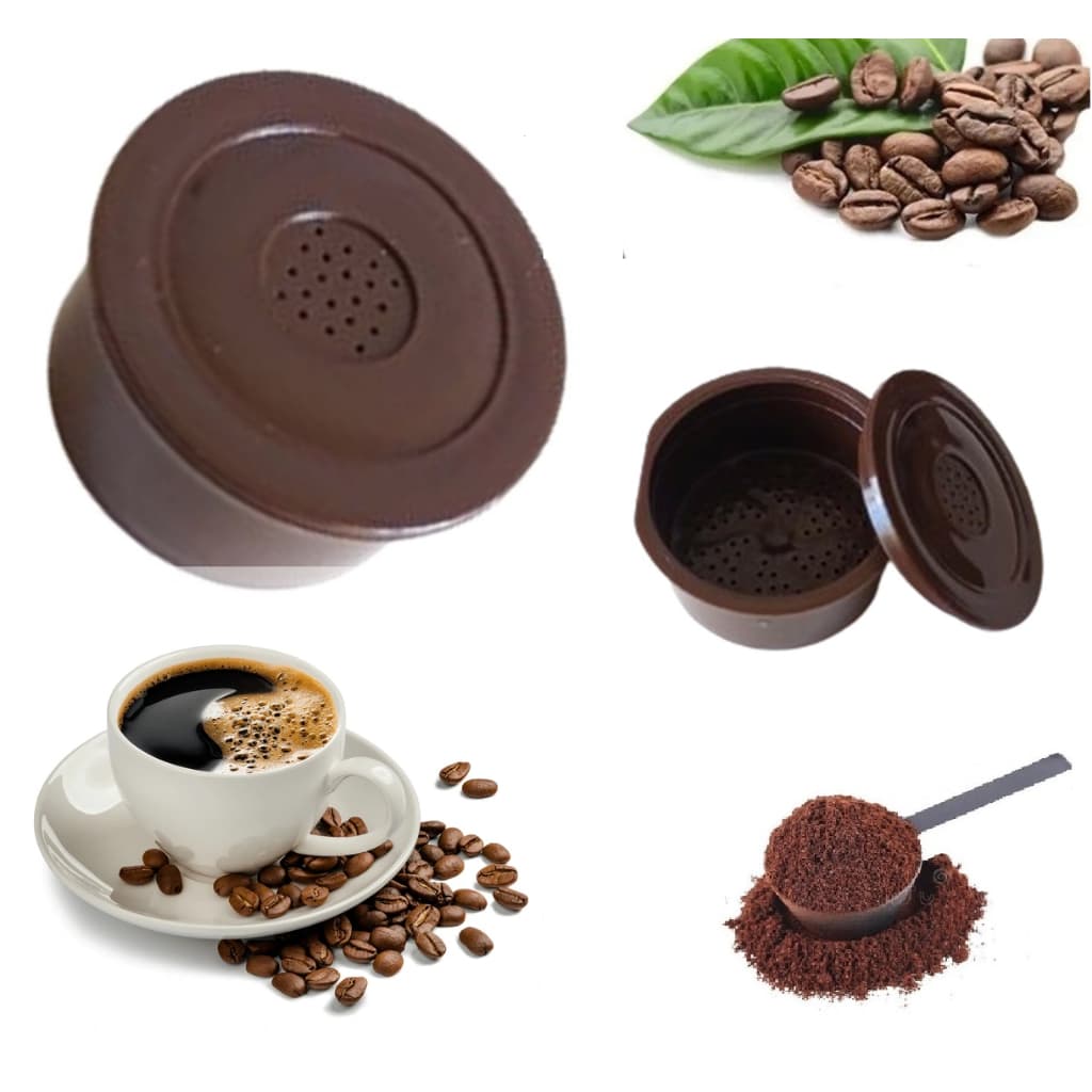 2 Cápsula Delta Q Reutilizável Recarregavel Com Colher Medidora