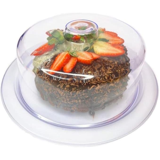 Boleira De Cristal Suporte Para Bolo Com Tampa