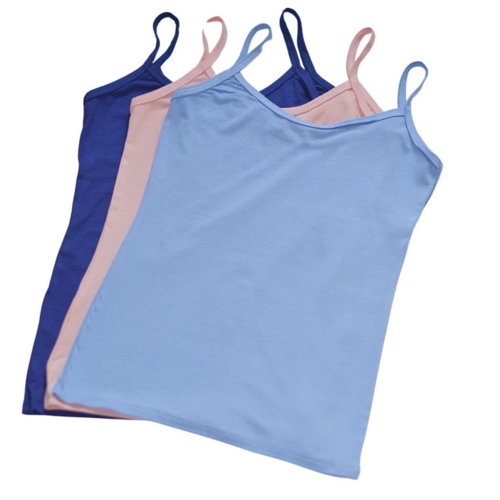 Kit 3 Unidades Blusinha Regata Alcinha Fina Basica Lisa