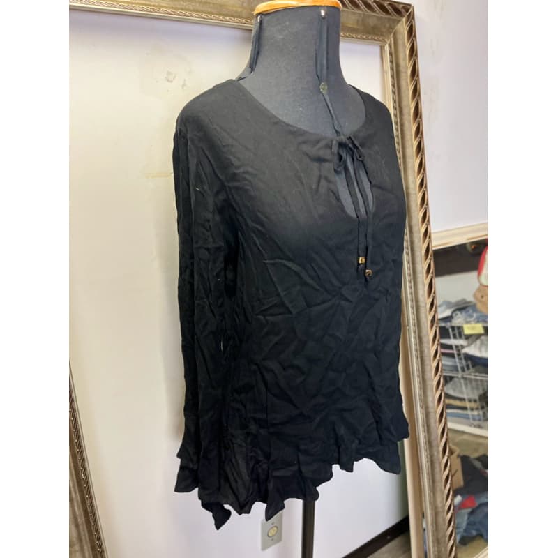 blusa bata G preta bazar brechó feminino desapego