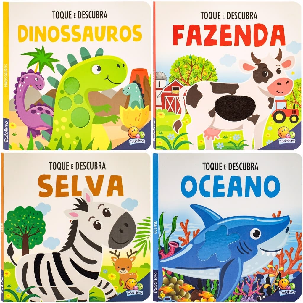 Livro Toque e Descubra com Varias Texturas