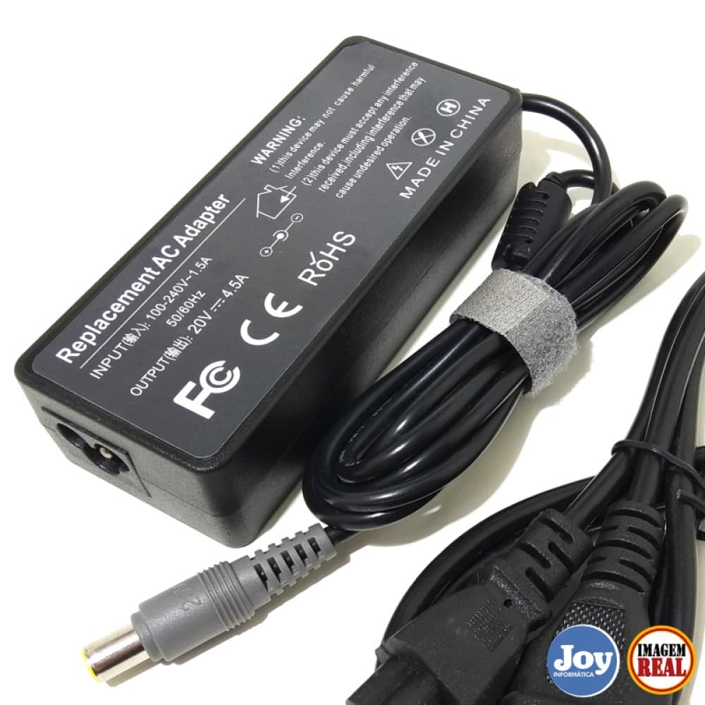 Fonte Carregador Notebook Para Lenovo 90w 20v 4,5a 7,9x5,5mm 65W