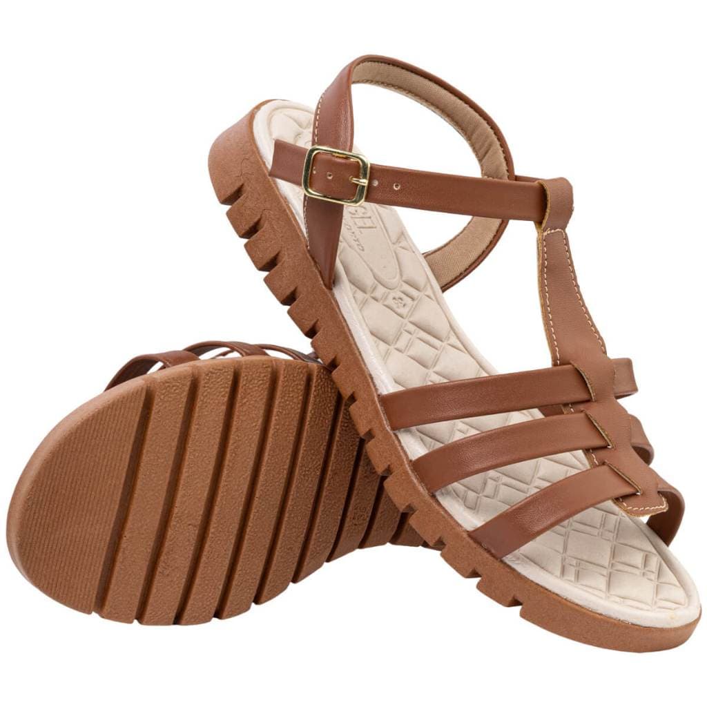 Sandalia Ortopédica Feminina Via Angel Tratorada Confortável Macia Dia a Dia 76.04