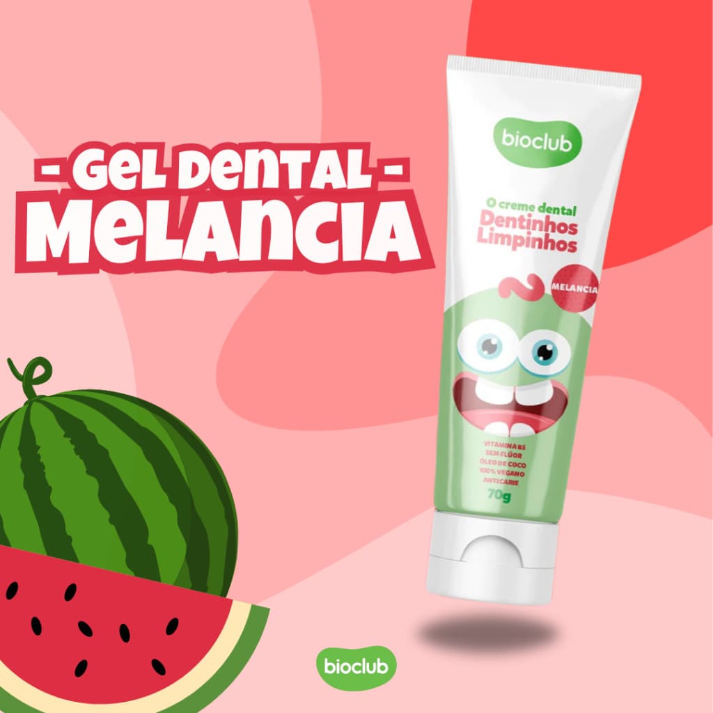 Gel Dental Infantil Sem Flúor - Melancia