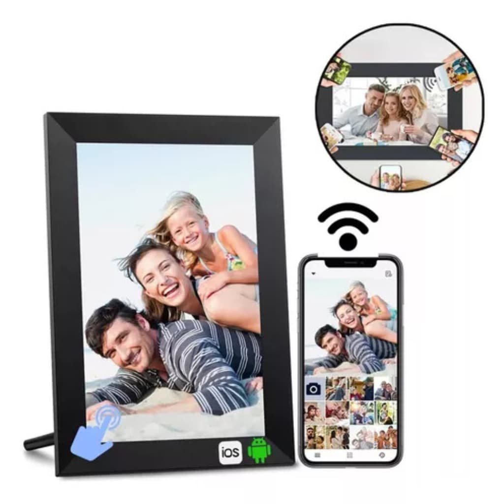 Porta Retratos Digital Videos Lcd 10,1 Polegada 16gb Memoria