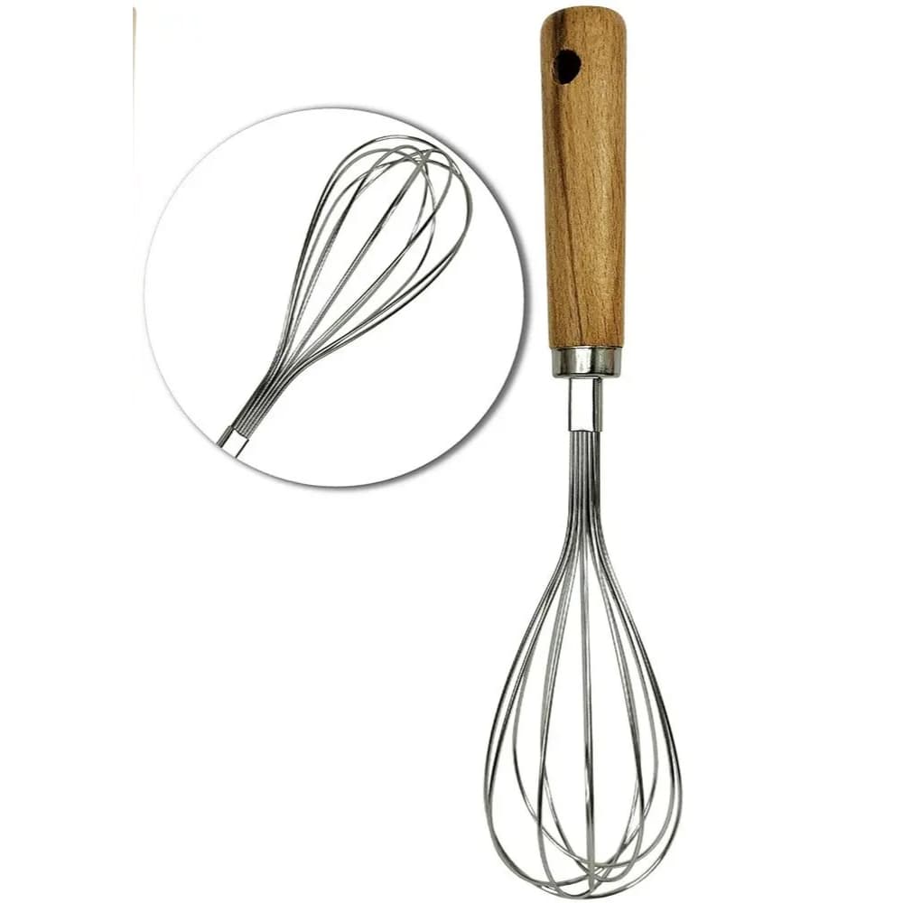 Batedor de Clara Fouet Manual de Inox com Cabo de Madeira Linha Istambul | Rio Home