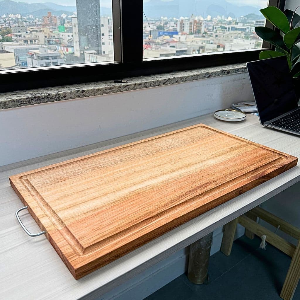 Tábua de Churrasco Corte de Carne GG 32x40cm pronta entrega alto padrao com alca familia