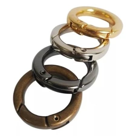 20 Peças 18mm/25mm/30mm/35mm Mosquetão Argolas Articuladas para Bolsas de Crochê e Artesanato em Geral