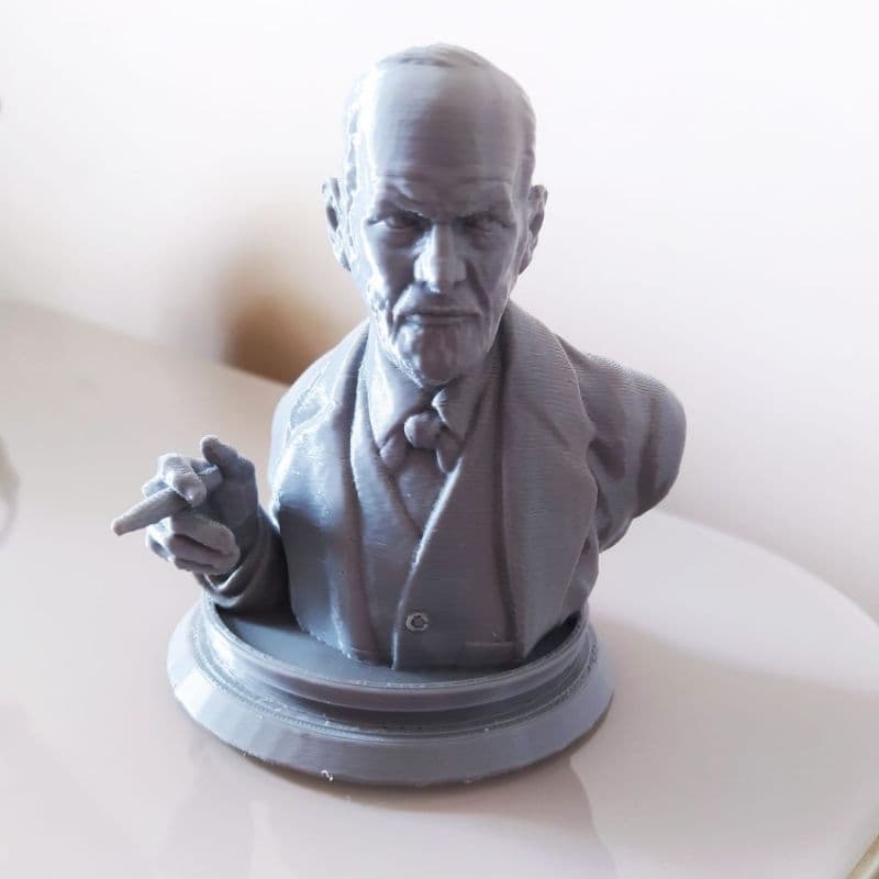Estátua Busto de Sigmund Freud - Impressão 3D