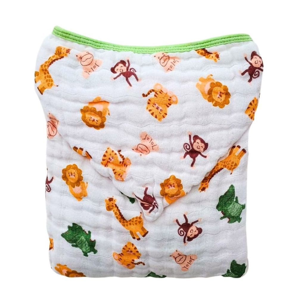 Toalha Banho Infantil Soft Grande com Capuz 100% Algodão de Fralda Criança 3 camadas grossa e macia