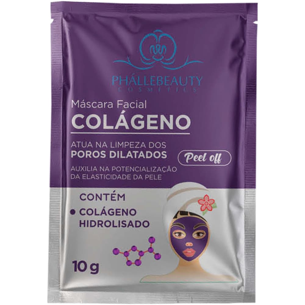 Máscara Facial Peel Off Colágeno PhálleBeauty PH0516