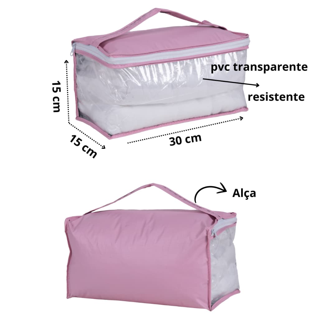 Kit Necessaire Organizadora Maquiagem  Brinquedo Transparente