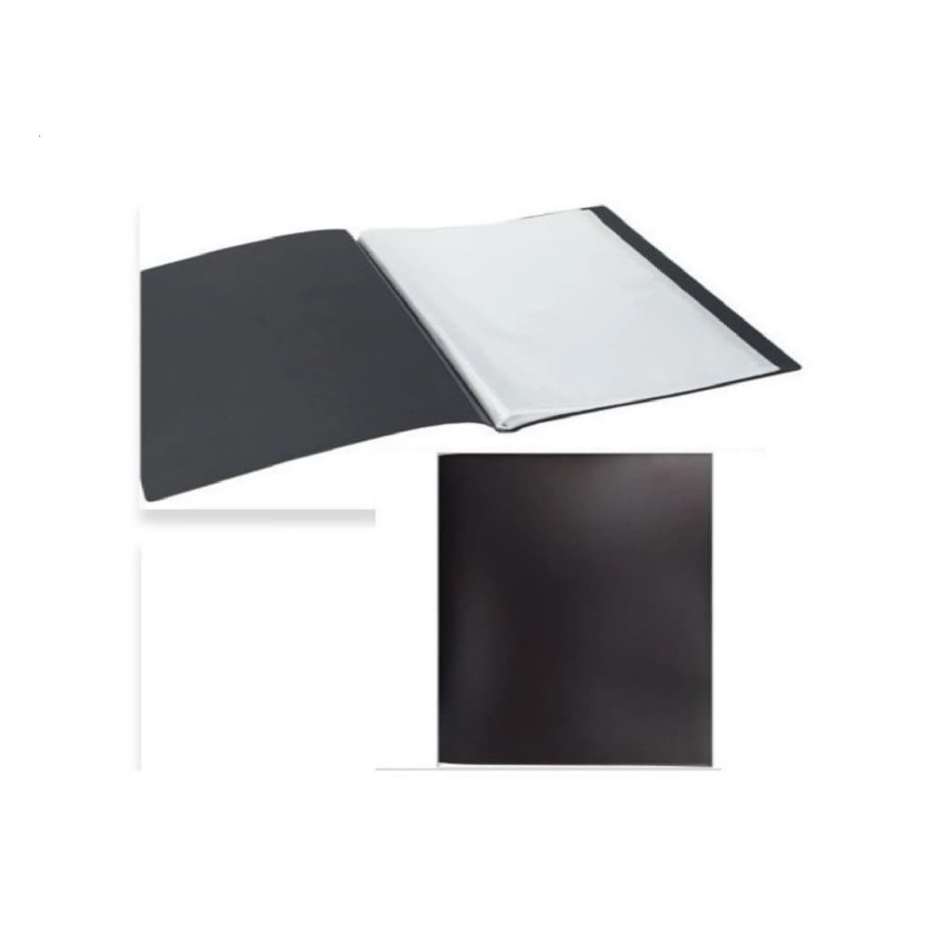 Pasta Catalogo A3 Expor Desenhos  Preta 40 Envelope Plasticos