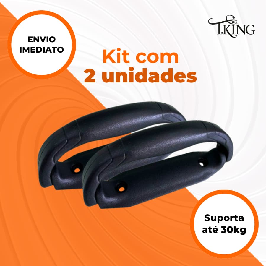 Kit 2 Alça Para Mala Maleta Artesanato Frasqueira Caixa Alça Reforçada 13 cm x 6,5 cm