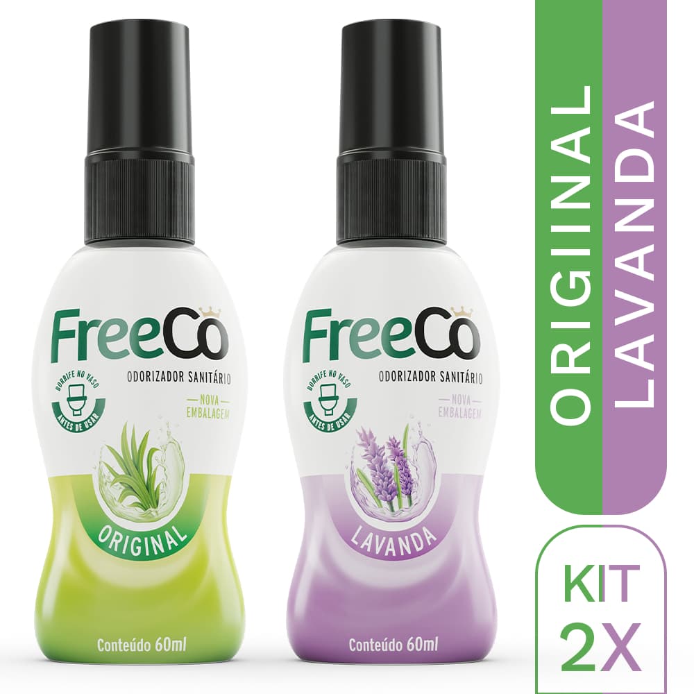 FreeCô Original + Lavanda 60ml - Kit com 2