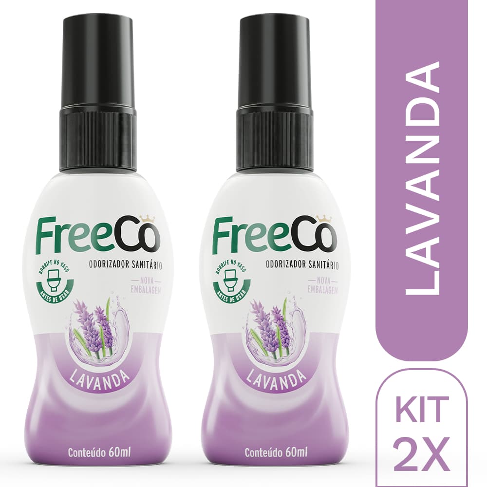 FreeCô Lavanda 60ml - Kit com 2