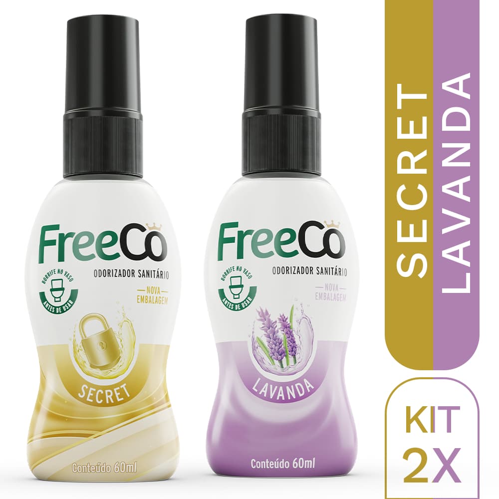FreeCô Lavanda + Secret 60ml - Kit com 2