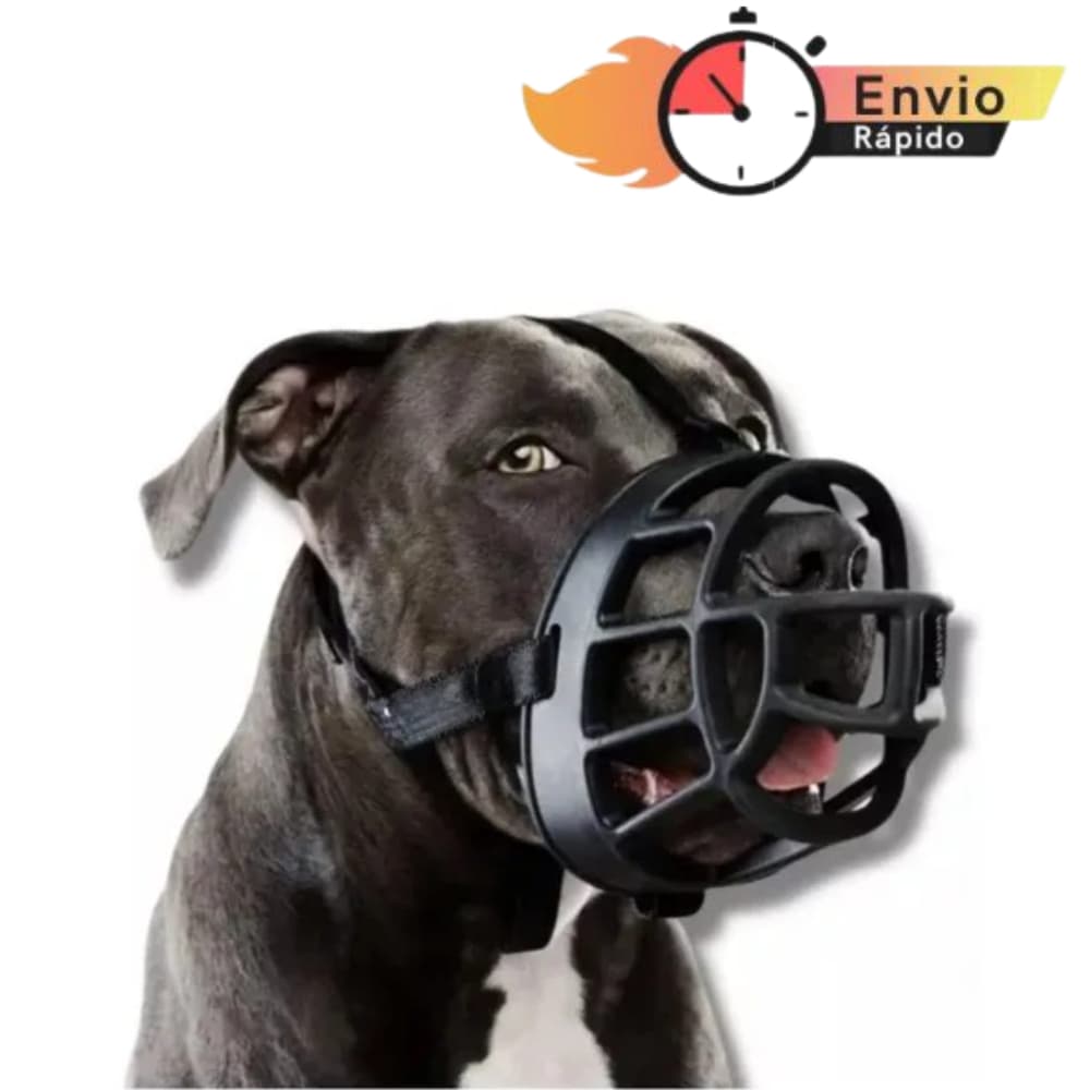Focinheira Reforçada Silicone Para Cachorros Reforçada Ajustável Confortável - ENVIO RÁPIDO