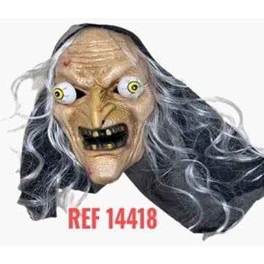MASCARA HW VELHA COM CABELO E CAPUZ   14418