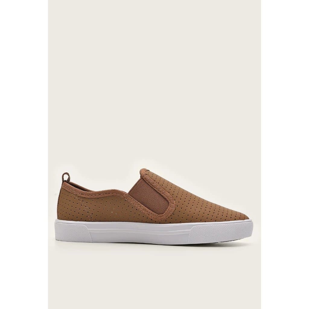 Tênis Slip On Molekinho Caramelo com microperfuros Ref.: 2801.164