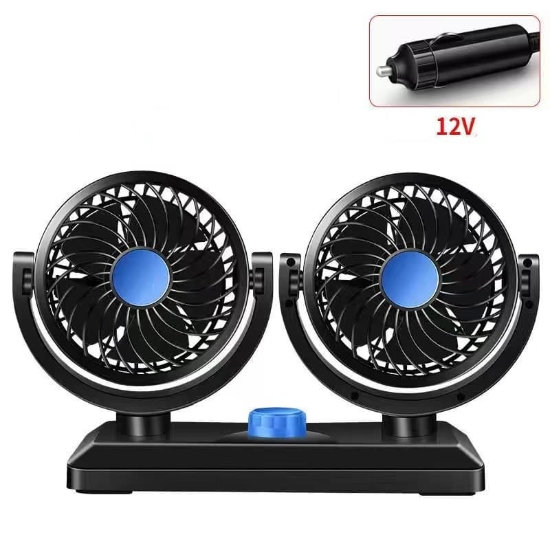 Ventilador Automotivo Duplo Com Ajuste P/ carro Caminhão 12V OU 24V