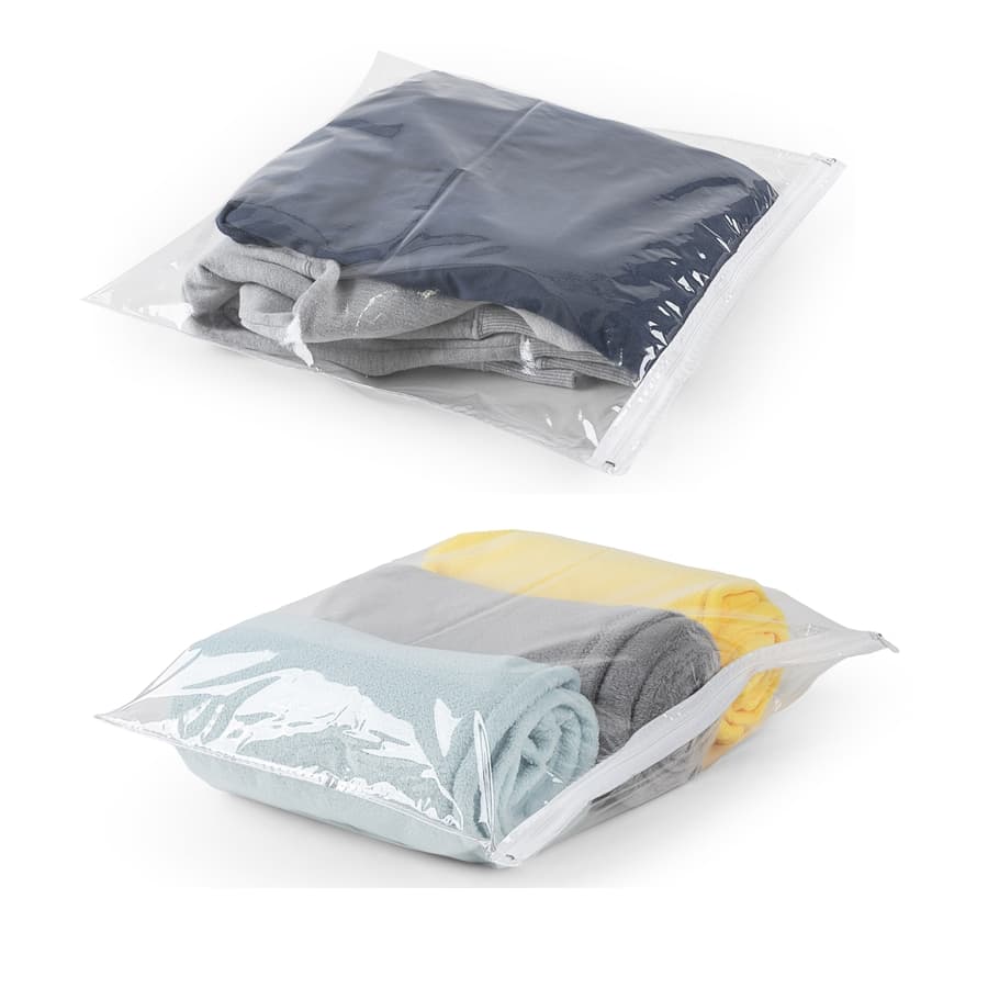 Kit 7 Peças Bolsa Organizadoras Transparente Para Mala Roupas Bagagem Viagem Necessaire