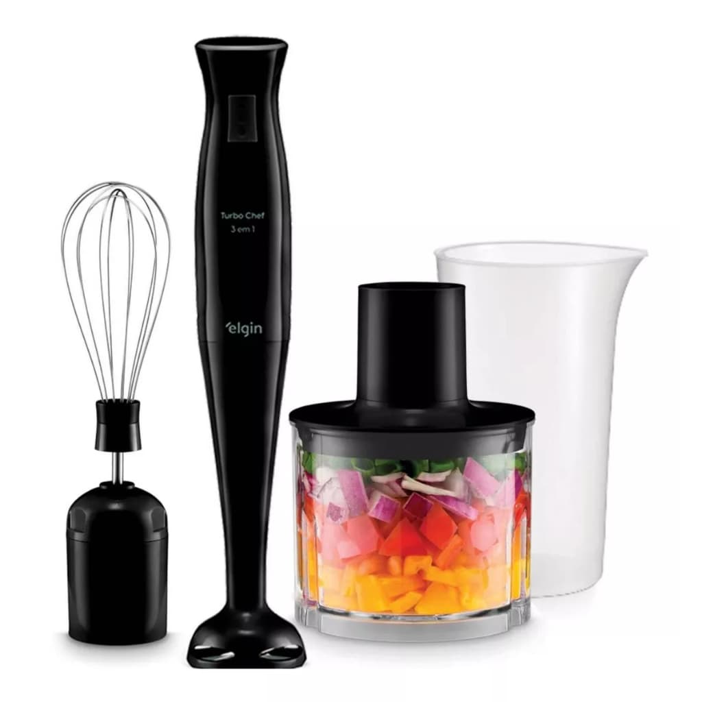 Mixer Elgin 3 em 1 Turbo Chef 200W com Triturador e Fuet 127V/220V