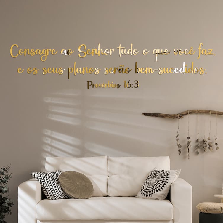 Frases Decorativas Personalizadas Acrílico Espelhado para Paredes Espelhos Religiosas Salões