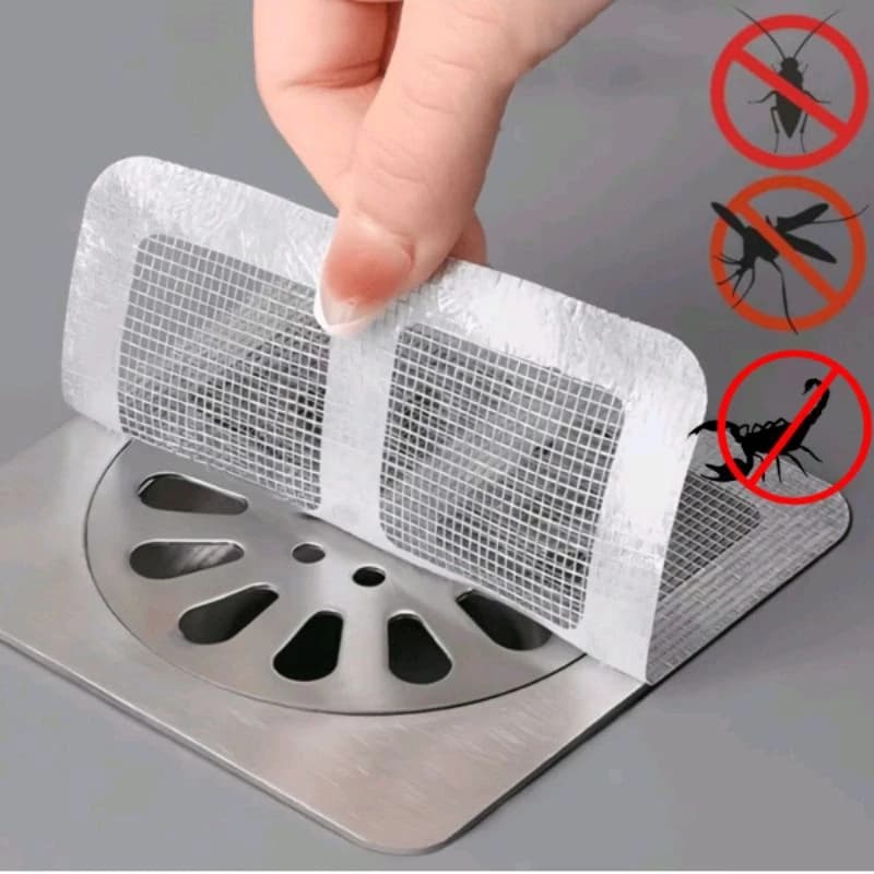 10/20/30/40/50 Tela Protetora Filtro Adesivo Para Ralo Banheiro Cozinha Quintal Coletor De Cabelo Ant Inseto