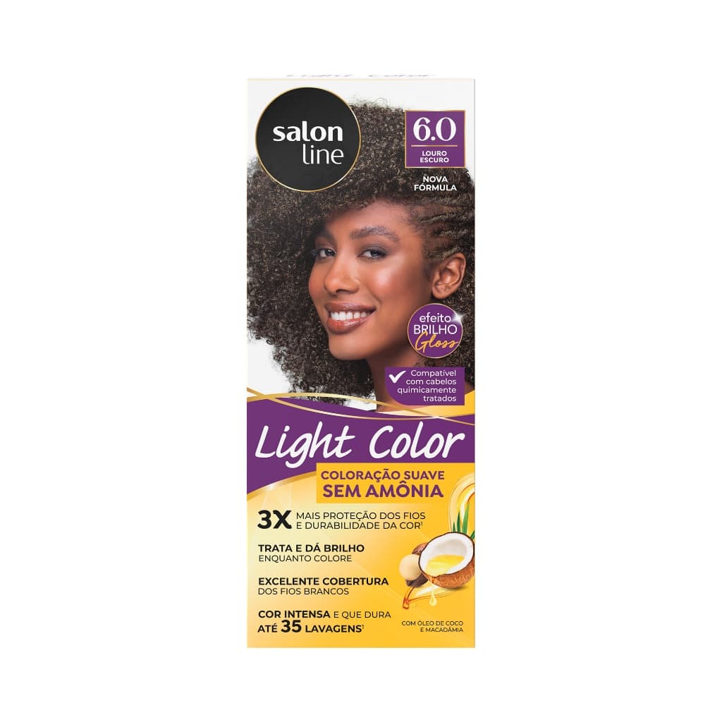 Coloração suave Light Color 6.0 Louro Escuro Salon Line