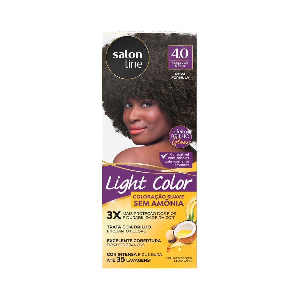 Coloração suave Light Color 4.0 Castanho Médio Salon Line
